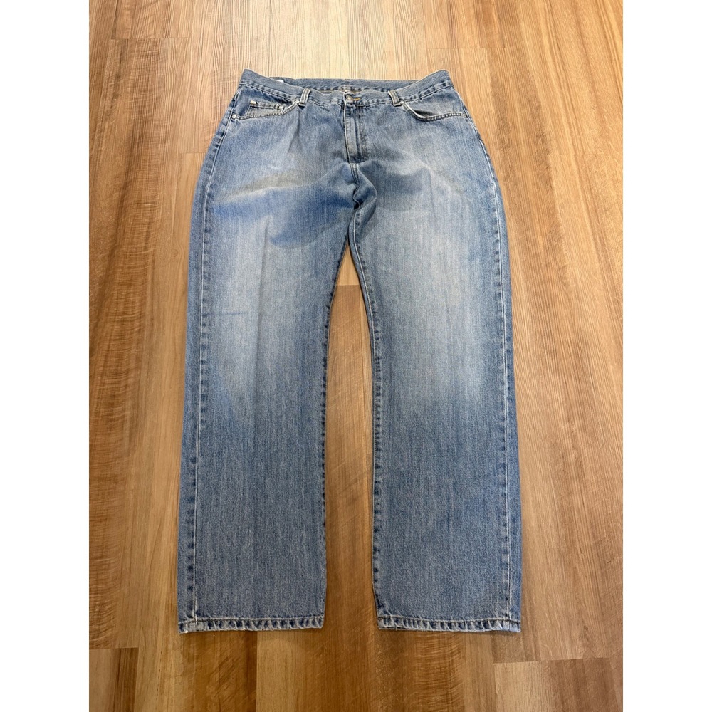 Lacoste Jeans Mens 48 Blue Straight Leg Light Wash Denim HH634L-51